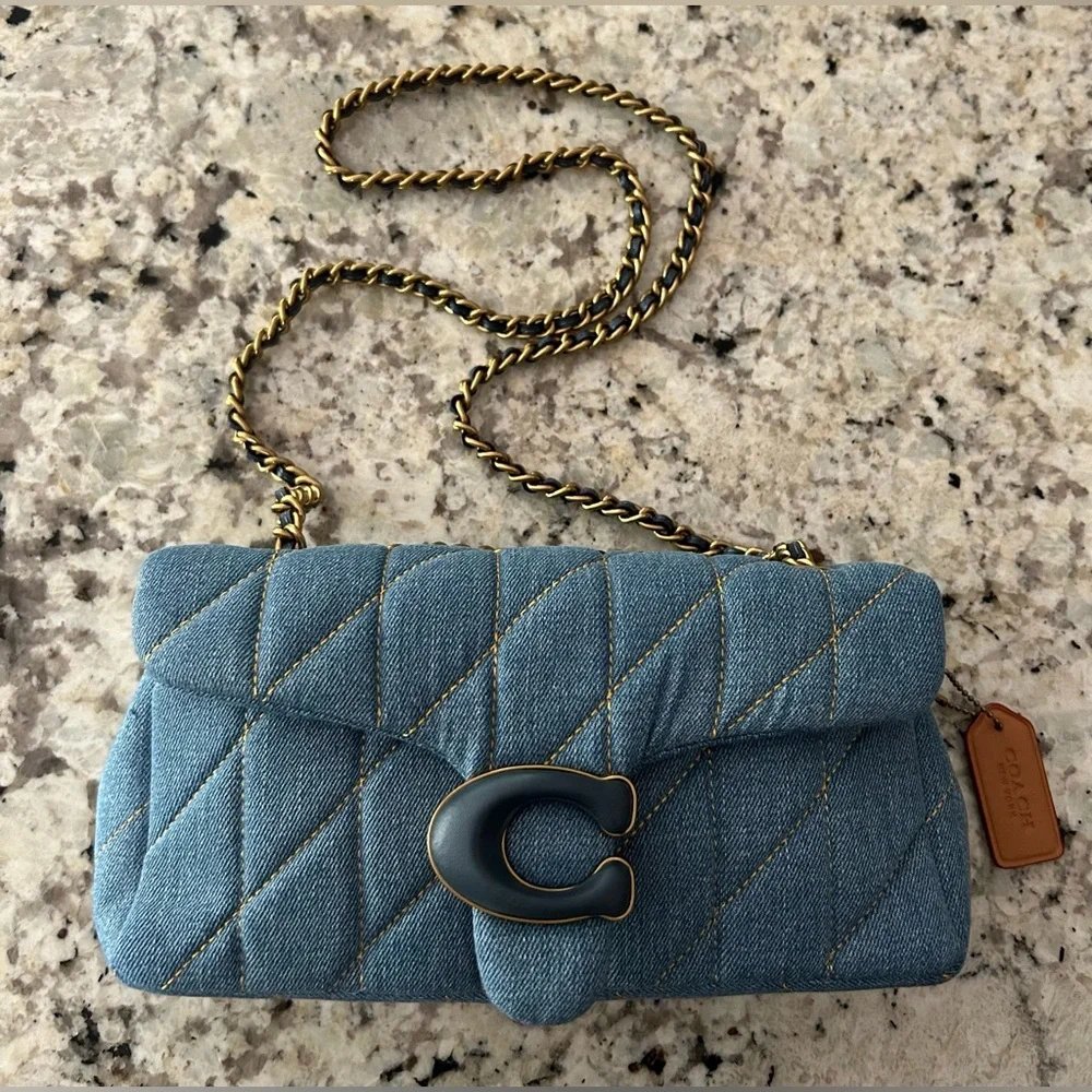 Coach Blue Quilted Crossbody Bag - Picture 3 of 12